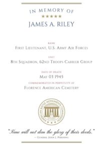1st Lt. James A. Riley
